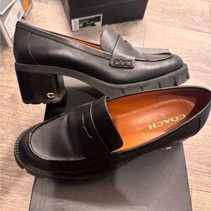 Coach Black Leather Women's Loafers